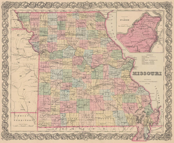 George Woolworth Colton, Missouri, 1855