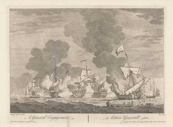 Robert Sayer, Ships - General Engagement, 1774