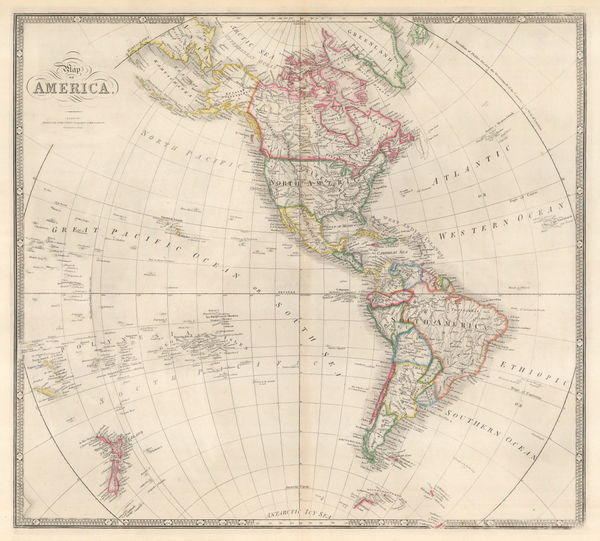 James Wyld, North and South America with Pacific Ocean, 1842