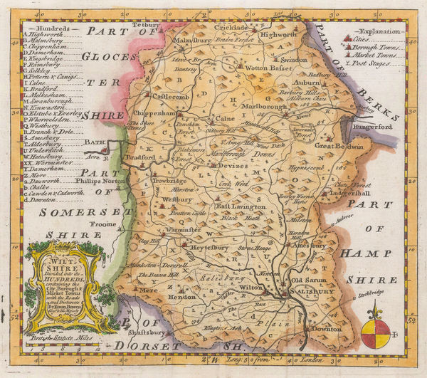 Emanuel Bowen, Wiltshire, 1750 c.