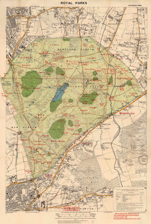 Ordnance Survey, Richmond Park, 1926