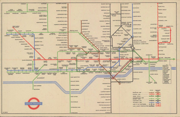 Harry Beck, London Underground Map, 1948