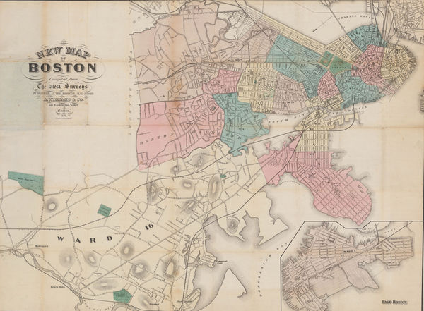 A. Williams & Co., New Map of Boston from the Latest Surveys, 1870