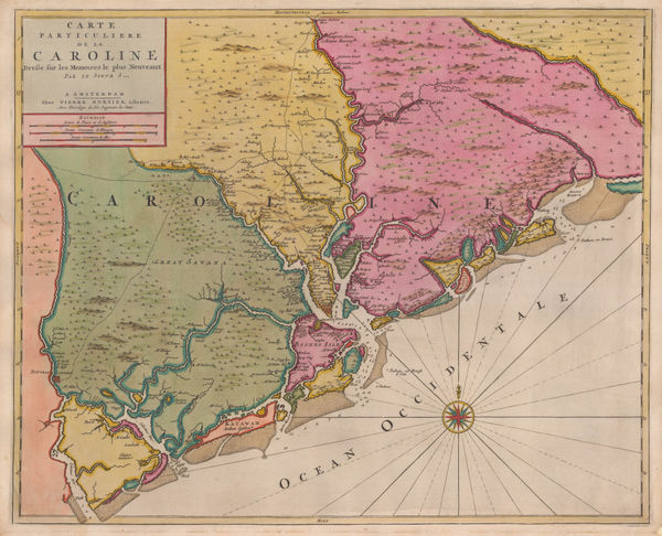 Pierre Mortier, South Carolina, 1700