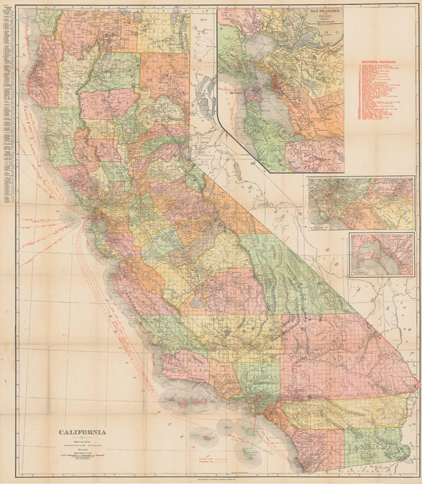 Rand McNally, California, 1911