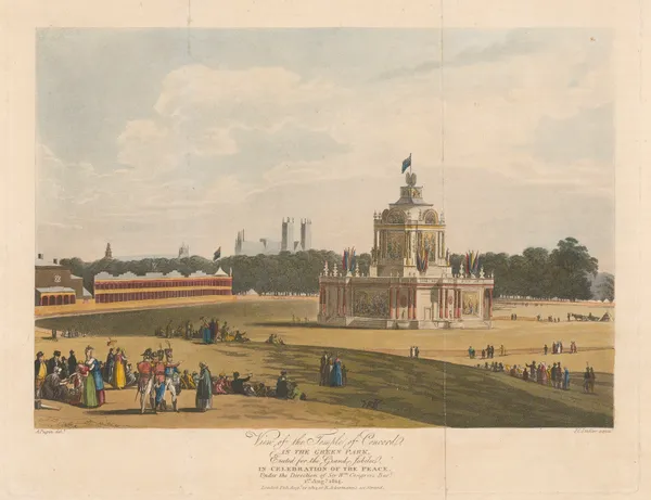 Rudolph Ackermann, London - Green Park, Temple of Concord, 1814