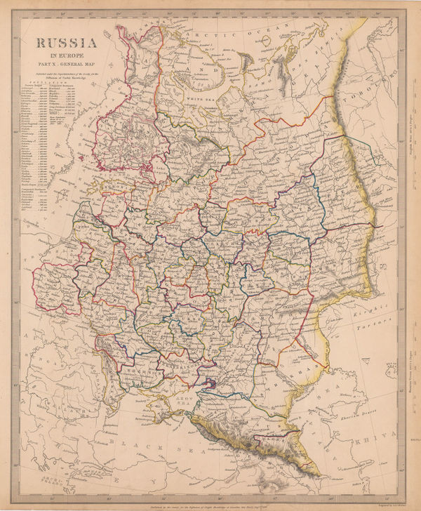 Society for the Diffusion of Useful Knowledge (SDUK), Russia in Europe, 1840 c.