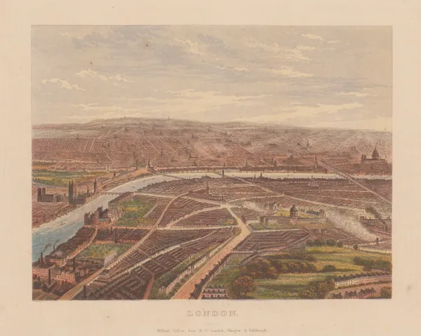 William Collins, London - Bird's Eye View , 1870 c.