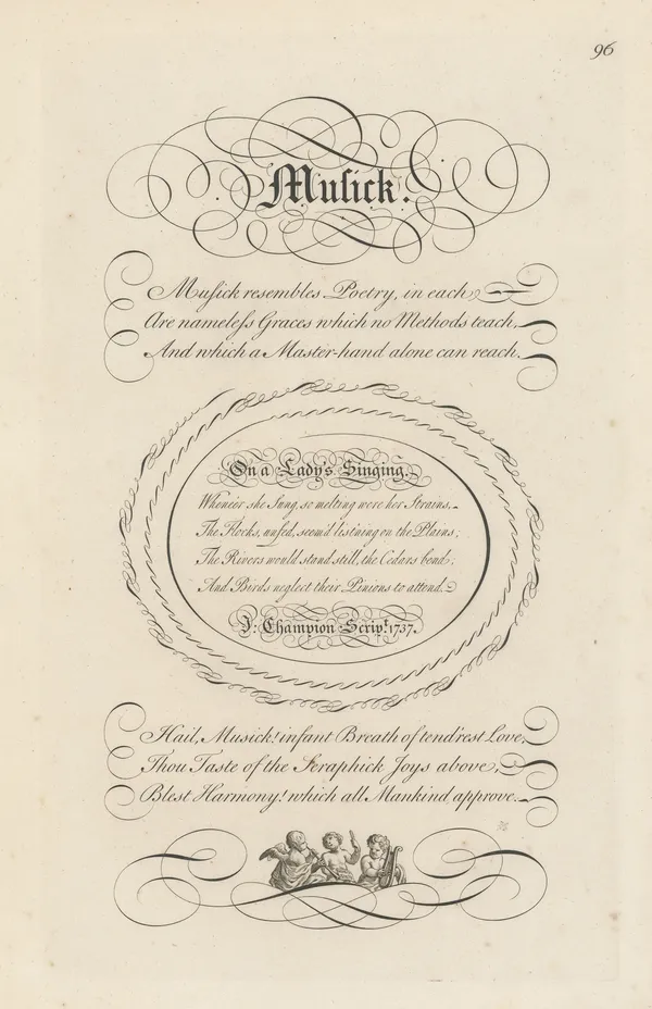 George Bickham, Typography - Music, 1736