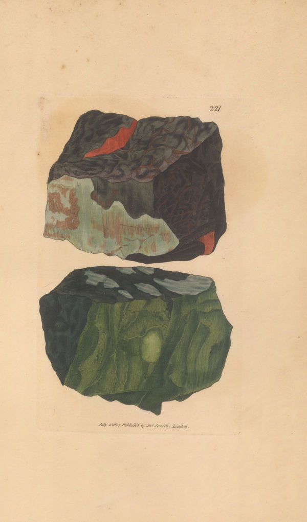 James Sowerby, MATCHES Geology: Red and green serpentine, 1809