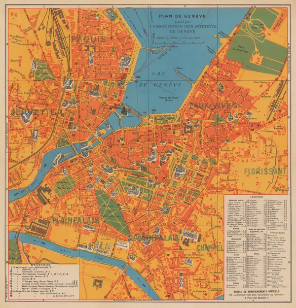 Association des intérêts de Genève, Plan of Geneva, 1925 (c.)