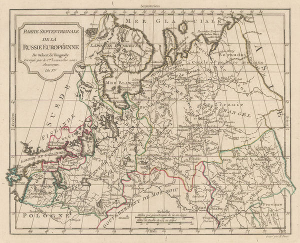 Charles Francois Delamarche, Northern part of European Russia, 1795