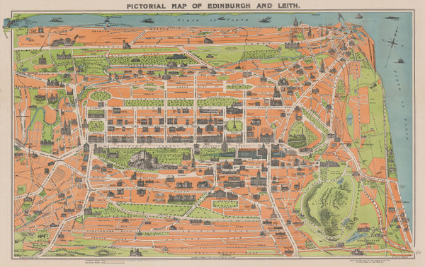 George Reid, Pictorial Map of Edinburgh and Leith, 1935