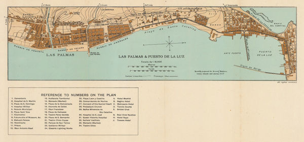 A. Samler Brown, Las Palmas & Puerto De La Luz, 1927