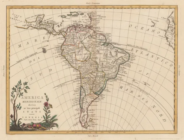 Antonio Zatta, South America, 1780 c.