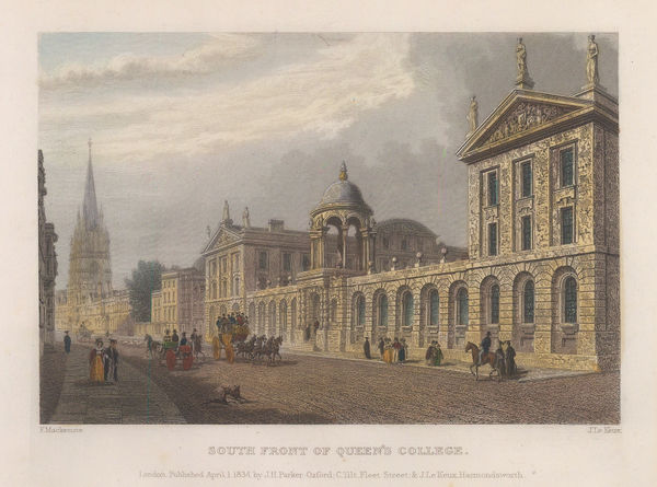 John Le Keux, Oxford University - Queen's College, 1838