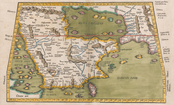 Claudius Ptolemy & Laurent Fries, Arabia, 1535