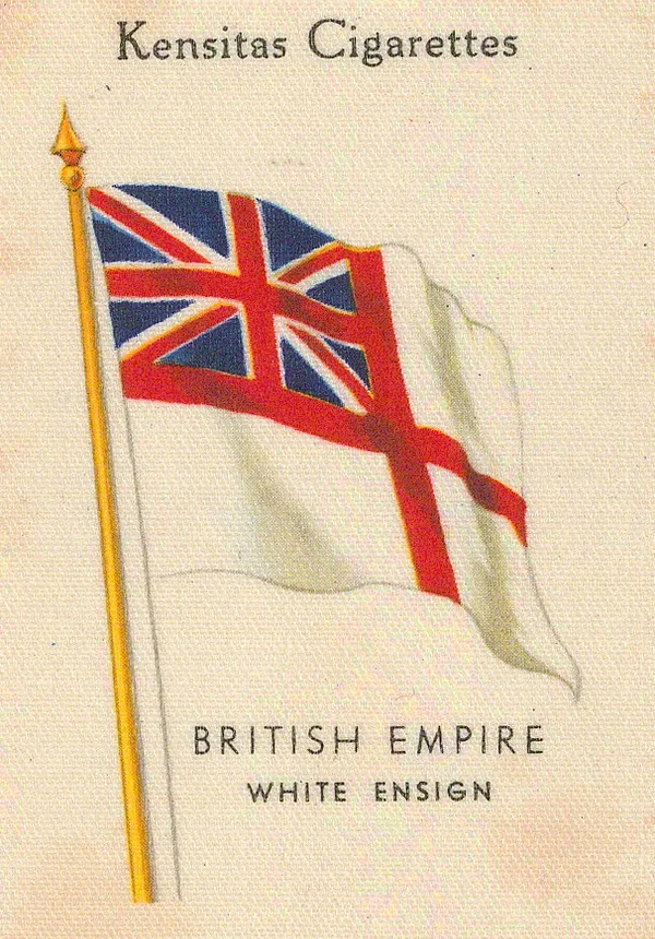 Kensitas Cigarettes, Royal Navy - White Ensign, 1920 c.