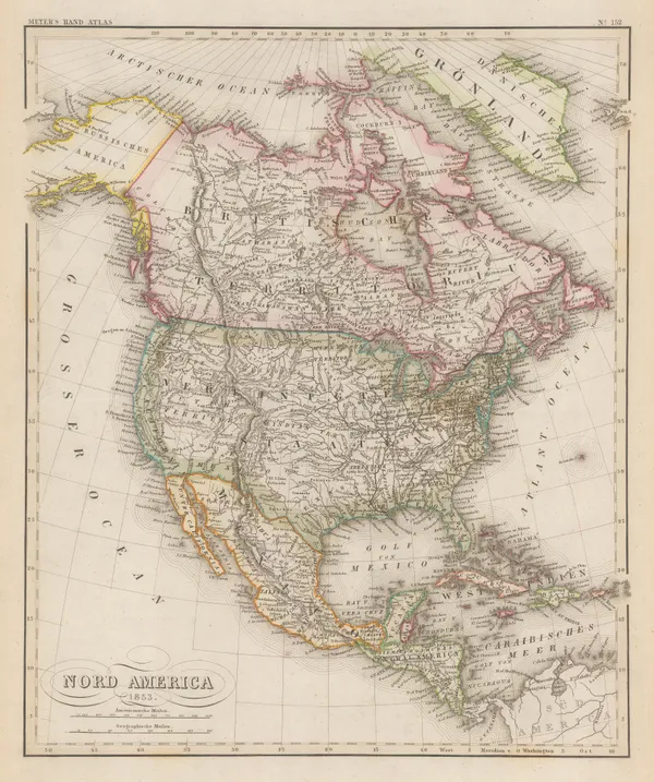 Joseph Meyer, North America after the conclusion of the Mexican-American War , 1853