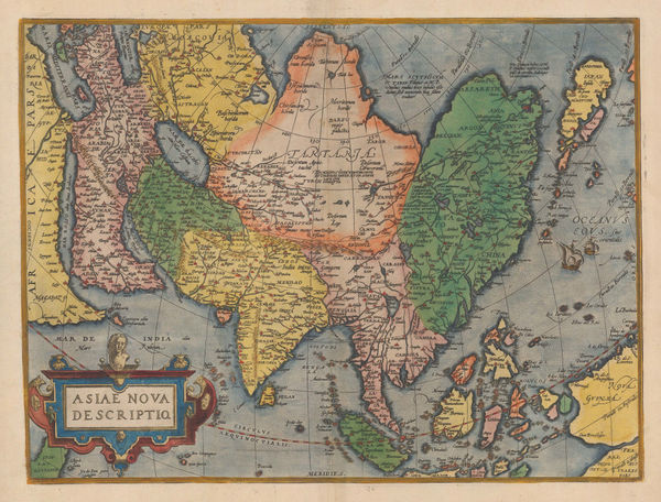 Abraham Ortelius, Asia, 1595