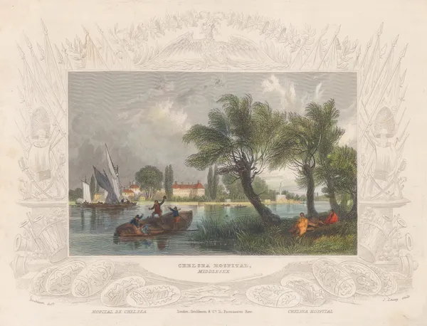 William Tombleson, London - Chelsea, Royal Hospital, 1845