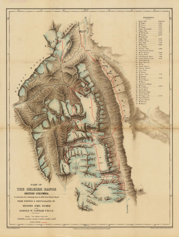 Royal Geographical Society (RGS), Selkirk Range, British Columbia, 1891