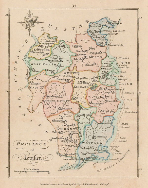 Sayer & Bennett, The Province of Leinster, 1776