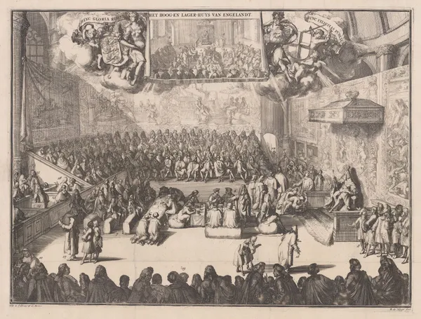 Romeyn De Hooghe, London - William III at the House of Commons, 1689