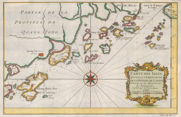 Jacques-Nicolas Bellin, Mouth of the Pearl River, 1749