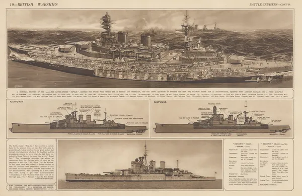 Illustrated London News (ILN), WWII- British Warships, 1940 c.