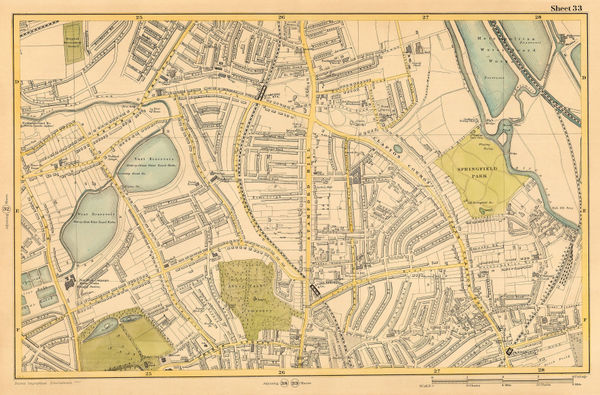 George W. Bacon, Manor House, Abney Park, Stoke Newington & Clapton, 1920 c.