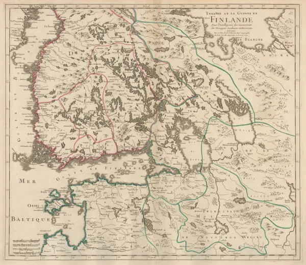 Georges-Louis Le Rouge, Southern Finland & Estonia, 1742
