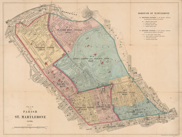George W. Bacon, Plan of the Parsh of St. Marylebone, 1890
