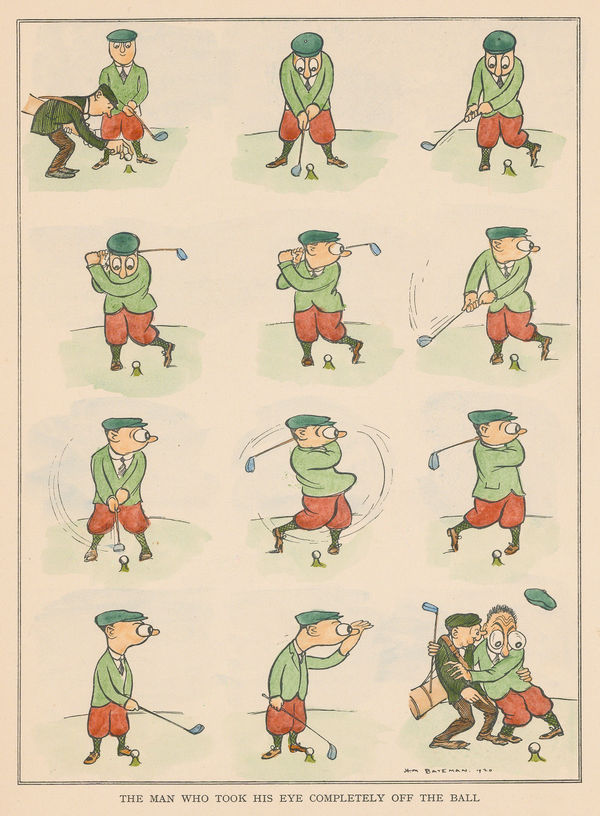 Henry Mayo Bateman, Golf - Cartoon, 1920