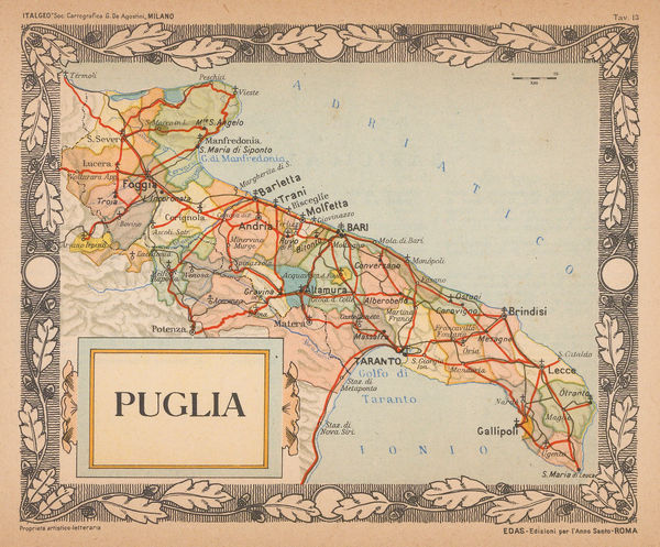 Giovanni De Agostini, Puglia, 1949