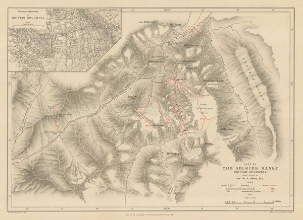 Royal Geographical Society (RGS), Selkirk Range, British Columbia, 1889