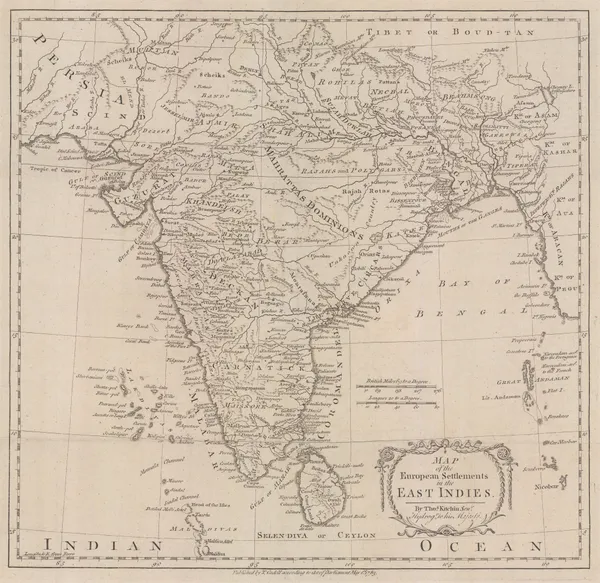 Thomas Kitchin, European Settlements in the East Indies, 1783