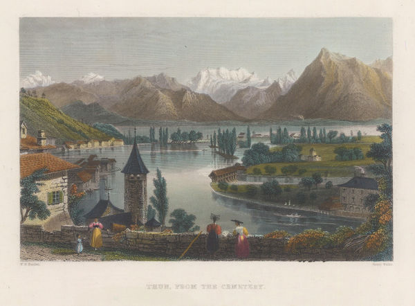 William Bartlett, Switzerland - Thun Lake, 1836