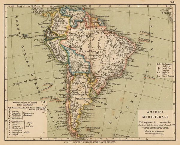 Ulrico Hoepli, South America after the War of the Pacific, 1897