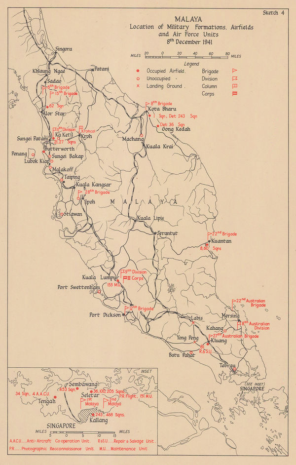 Her Majesty's Stationery Office (HMSO), WW2 Map of Malaysia, 1957