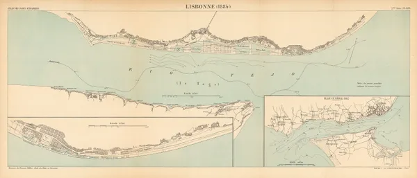 A. Simon, Chart of Lisbon harbour, 1884