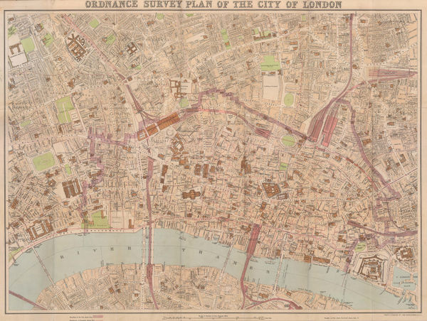 John Bartholomew, Ordnance Survey Plan of the City of London, 1900 (c.)