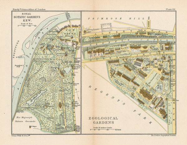George Philip & Son Ltd., Kew Gardens & London Zoo, 1904