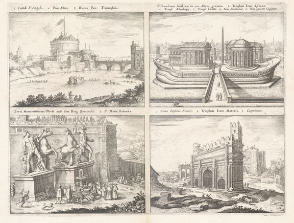 Matthäus Merian, Italy - Rome, Temples of Rome, 1646