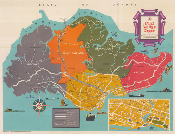 LPE, Ltd., Road Map of Singapore, 1956
