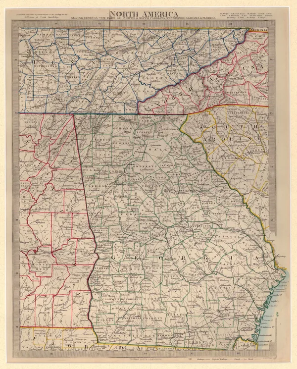Society for the Diffusion of Useful Knowledge (SDUK), North America Sheet XII, 1850 c.
