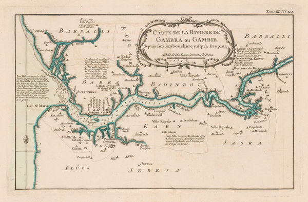 Jacques-Nicolas Bellin, The River Gambia, 1764
