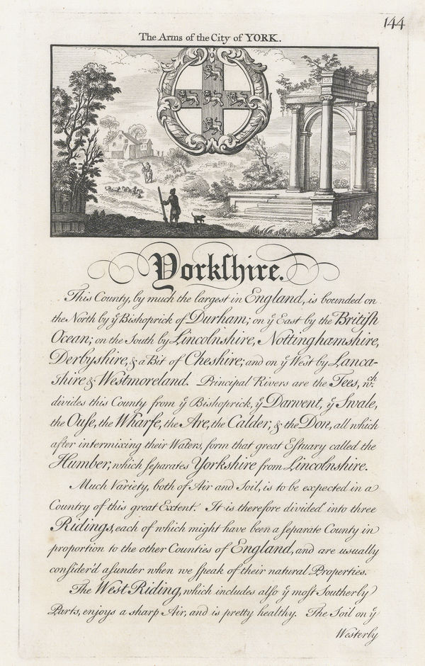 George Bickham, Typography - Yorkshire, 1738