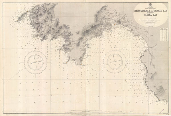 British Admiralty, Dragonera Island to Carril Bay, 1927