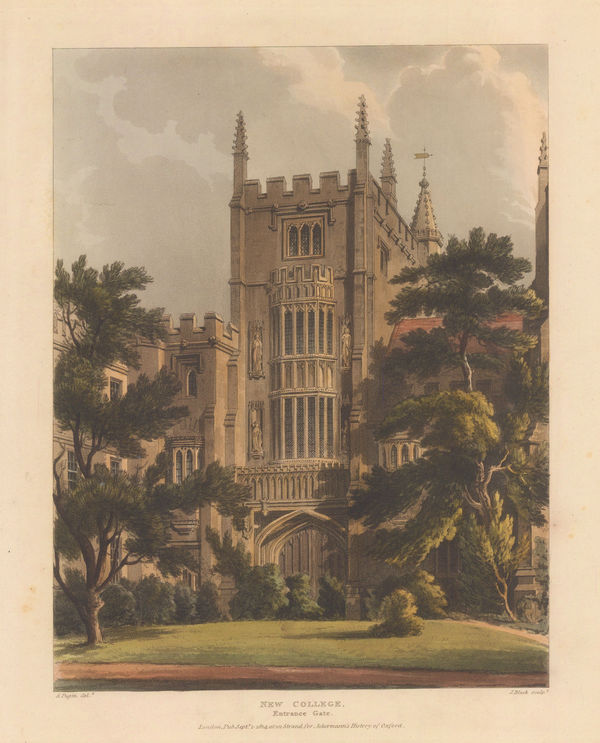 Rudolph Ackermann, Oxford University - New College, 1814